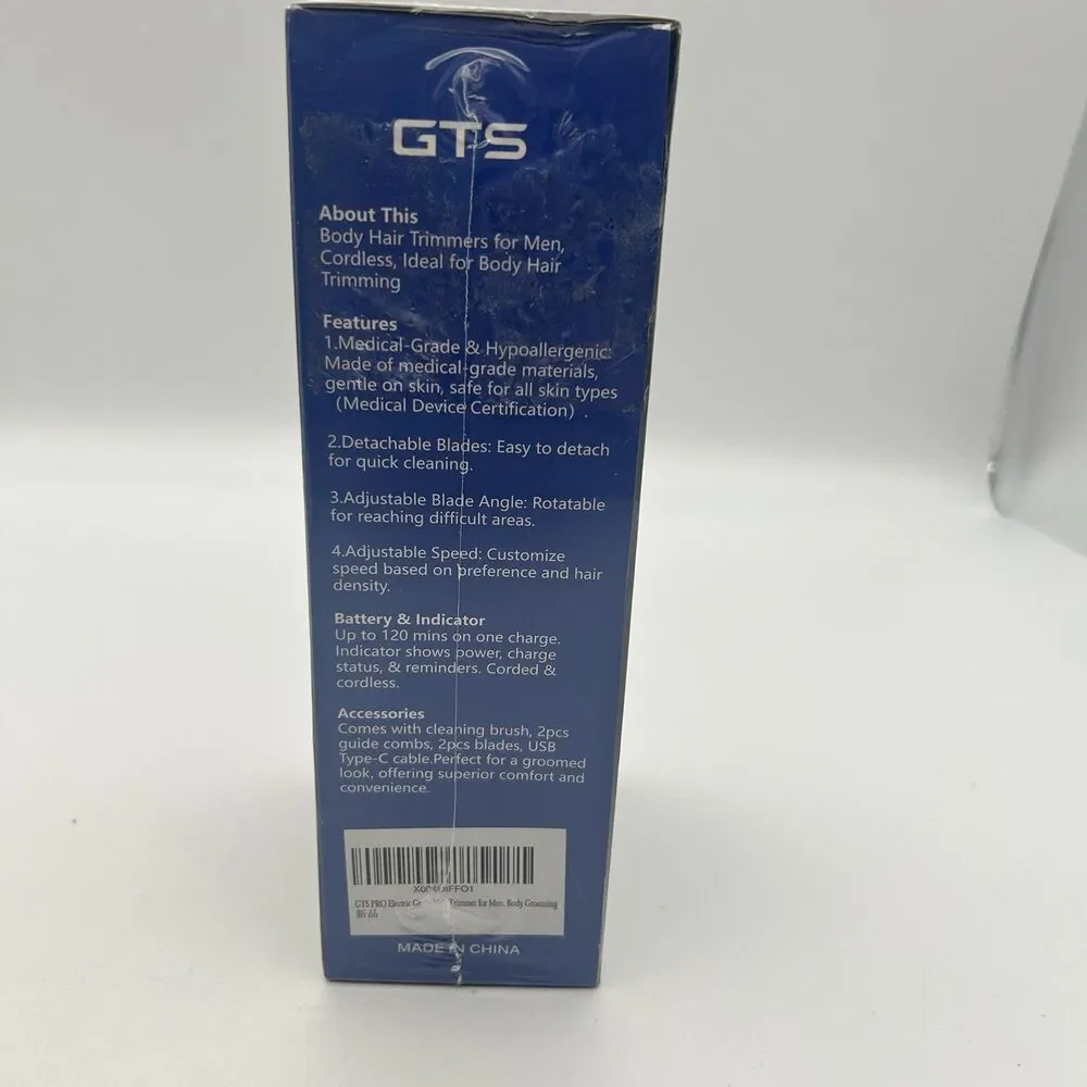 GTS Pro Body Hair Trimmer GTS-05H Waterproof Electric Clipper Grooming Kit